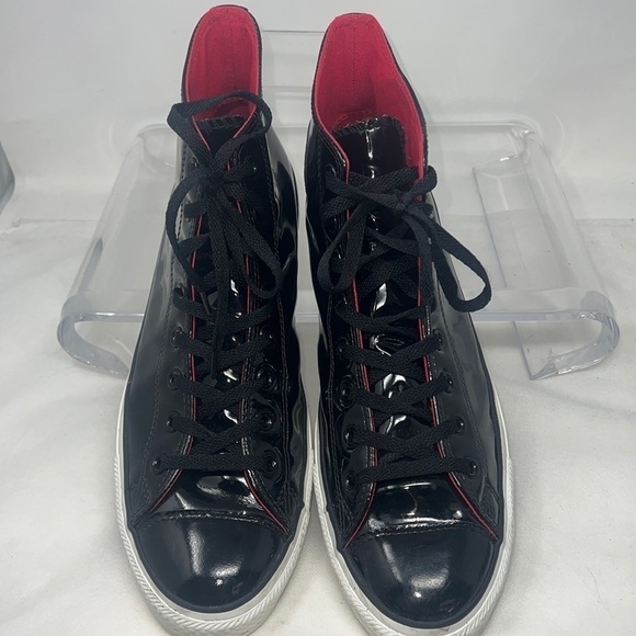 CONVERSE ALL STAR Sz 13 Mens Patent Leather Chuck Taylor Hightops Athletic Shoes - Picture 6 of 11